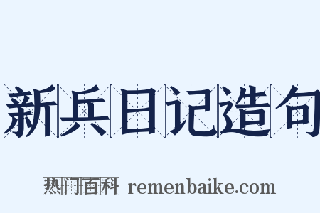 新兵日记造句是什么意思的图片